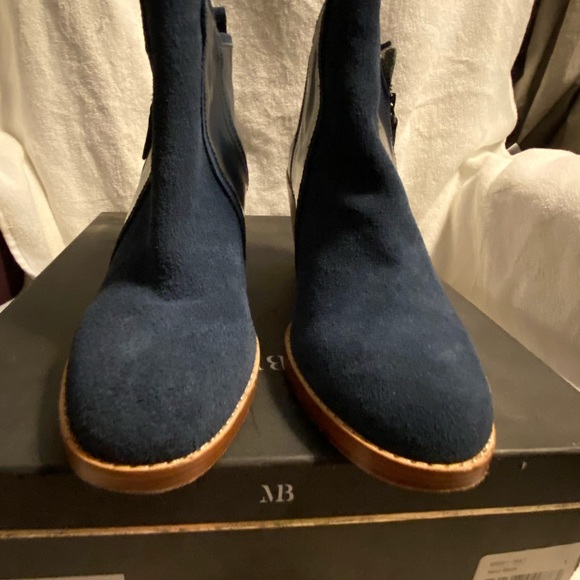 Matt Bernson Navy Suede Booties - Picture 11 of 15